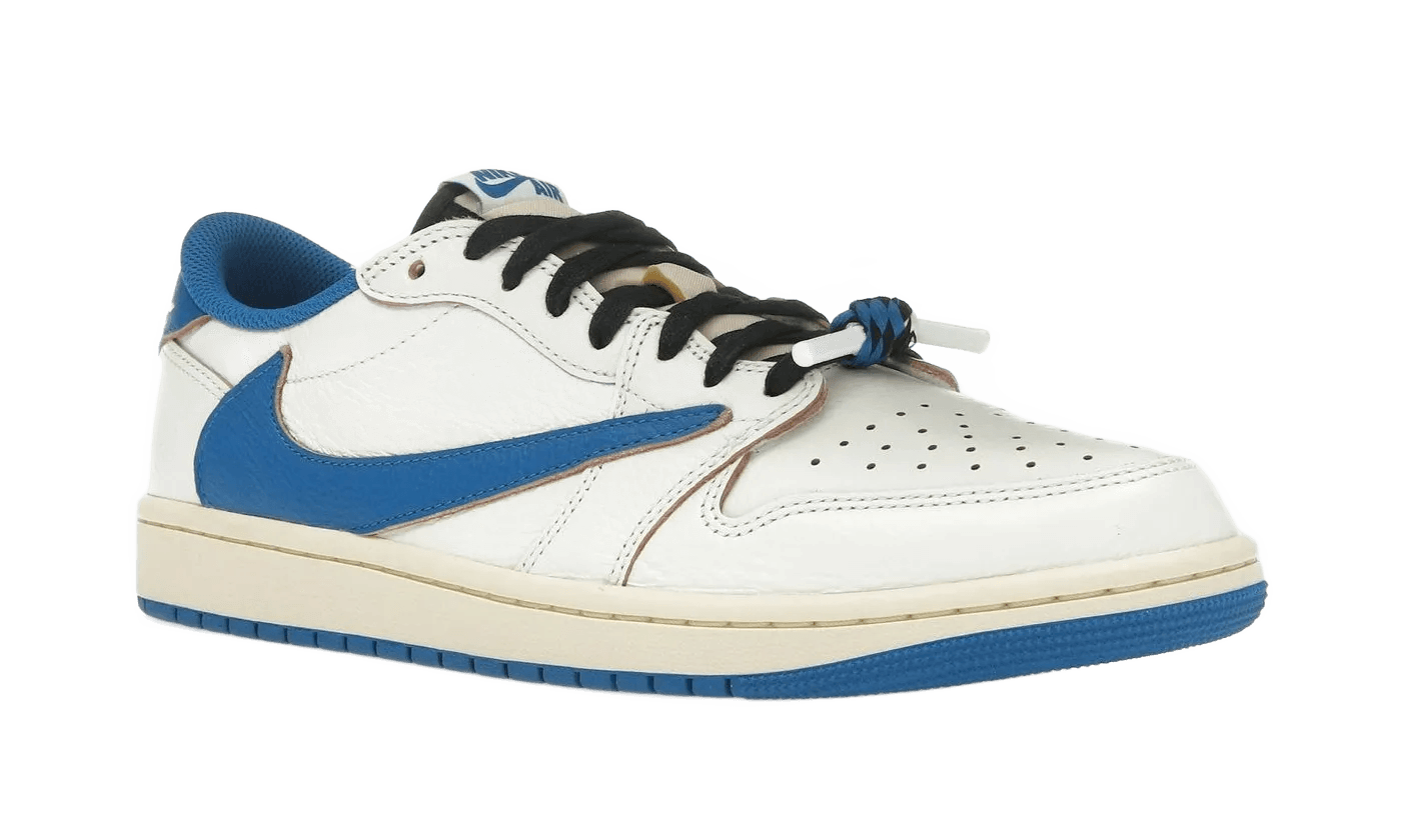 Air Jordan 1 Low x Travis Scott x Fragment 'Sail Military Blue' - HouseofKickz