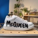 Alexander McQueen Graffiti-print Oversized Sneakers White - HouseofKickz