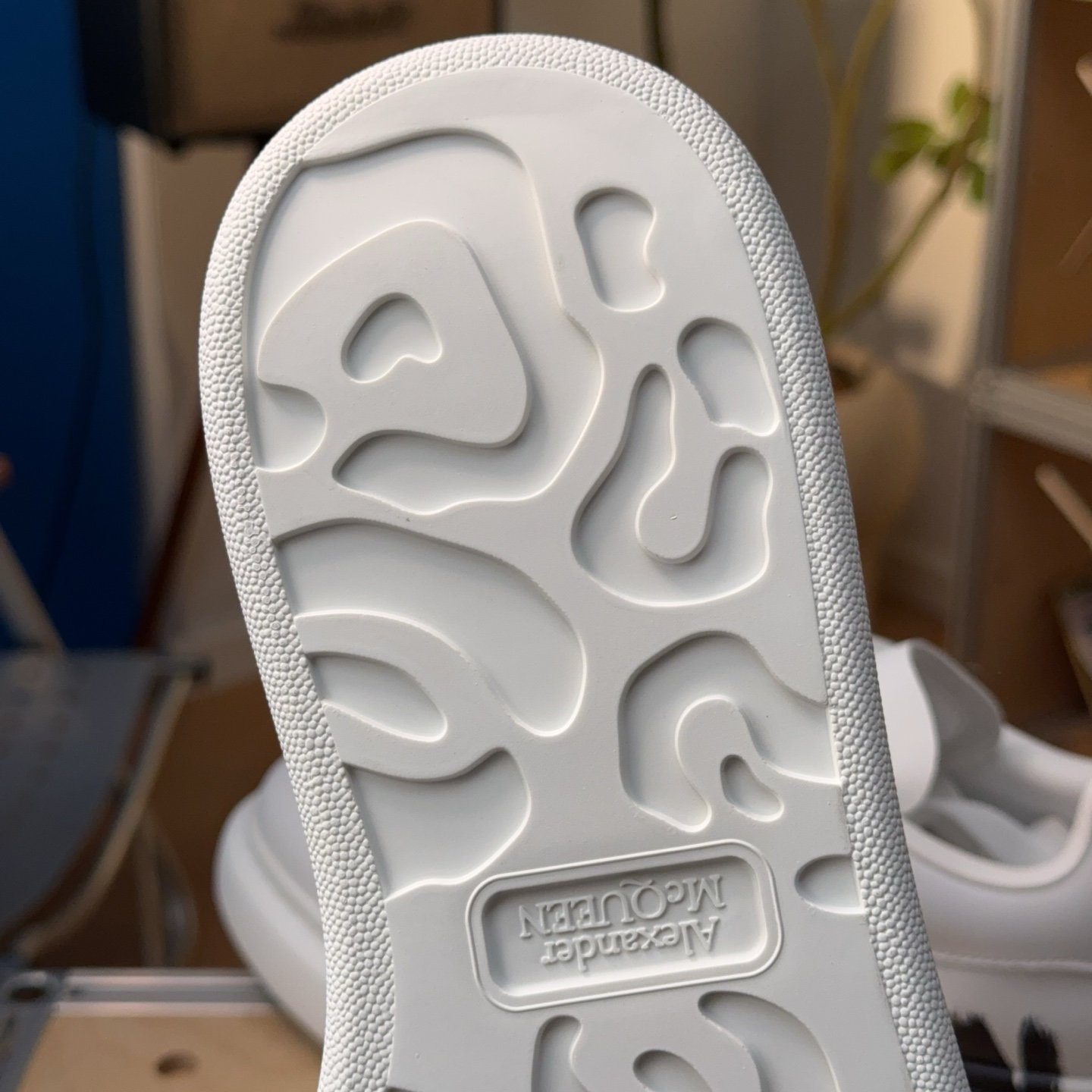 Alexander McQueen Graffiti-print Oversized Sneakers White - HouseofKickz