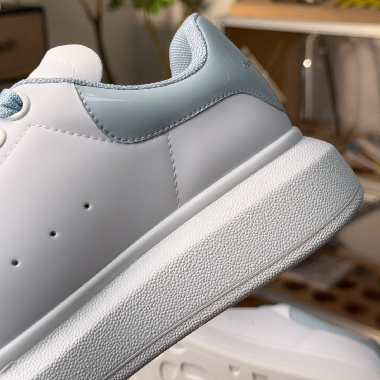 Alexander McQueen Larry Oversize Sneakers 'White Blue' - HouseofKickz