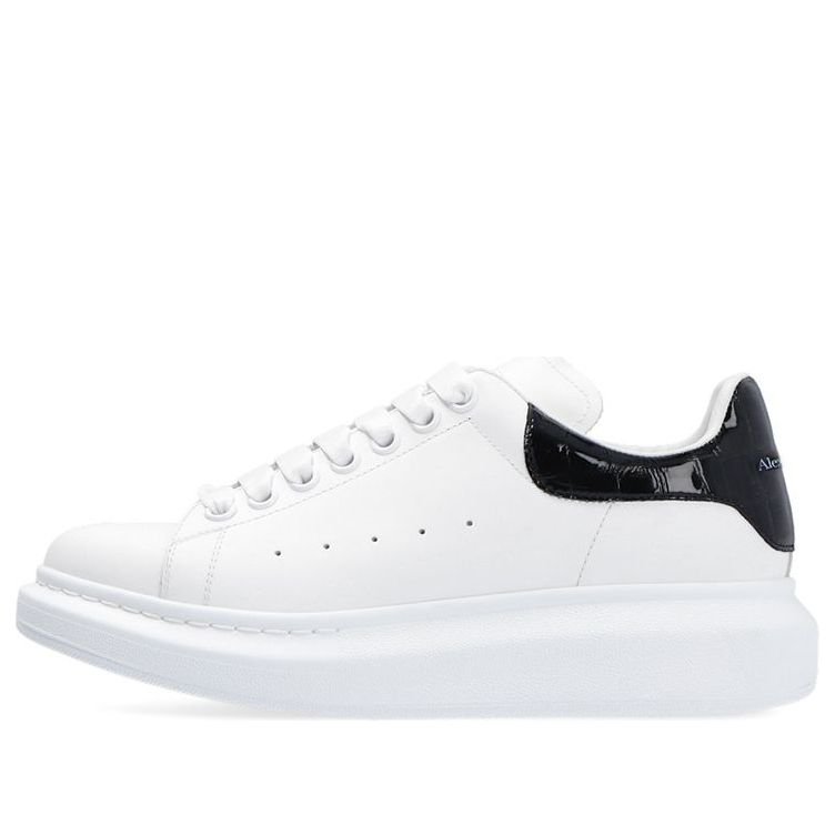 Alexander McQueen Leather Sneakers ’Stone-patterned black and white‘ - HouseofKickz