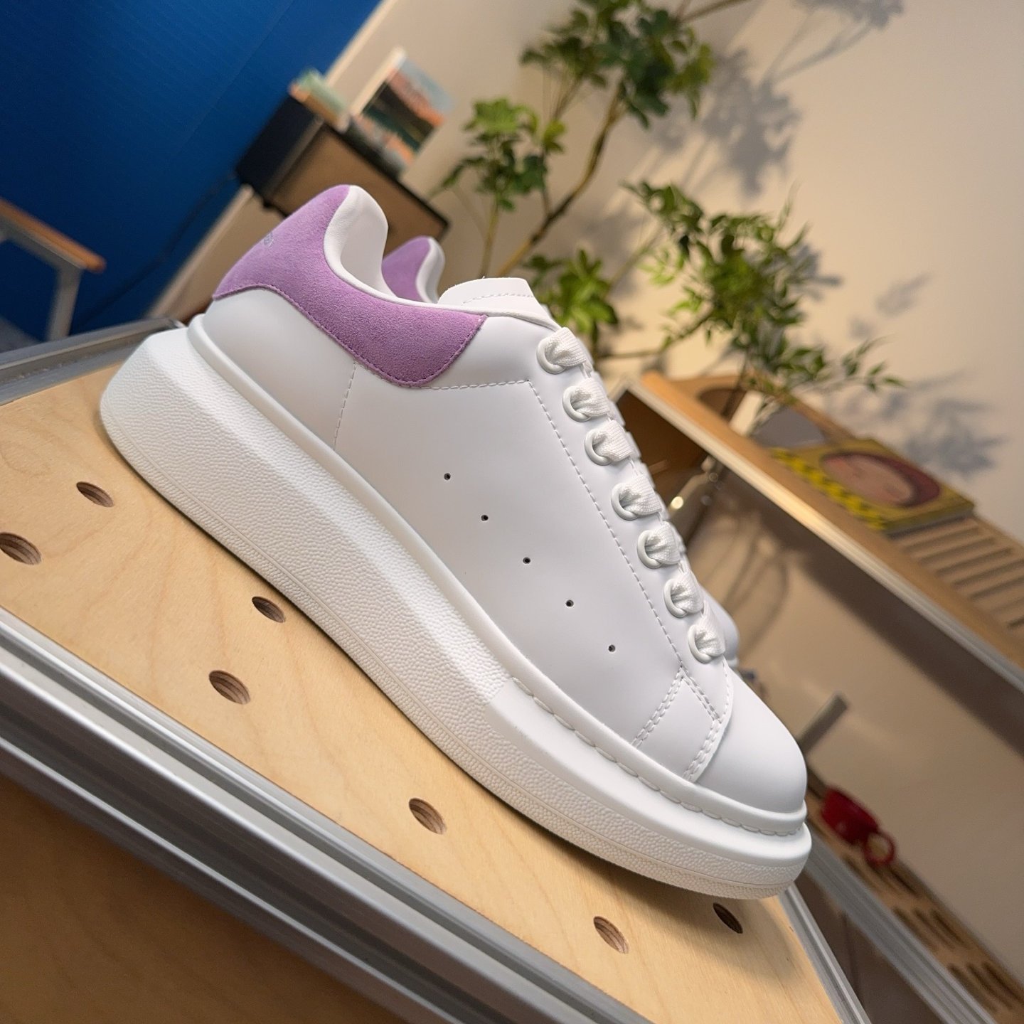 Alexander McQueen Leather Sneakers ' White Lilla' - HouseofKickz