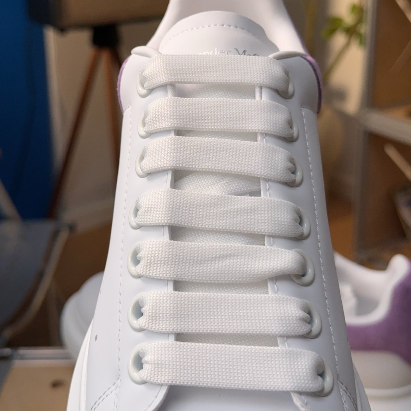 Alexander McQueen Leather Sneakers ' White Lilla' - HouseofKickz