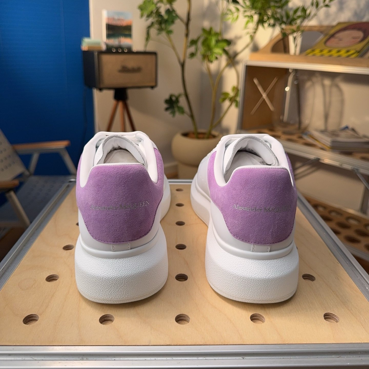 Alexander McQueen Leather Sneakers ' White Lilla' - HouseofKickz