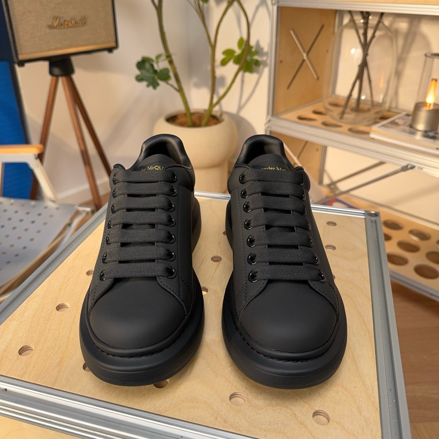 Alexander McQueen Men's Oversized Sneaker in Black - HouseofKickz