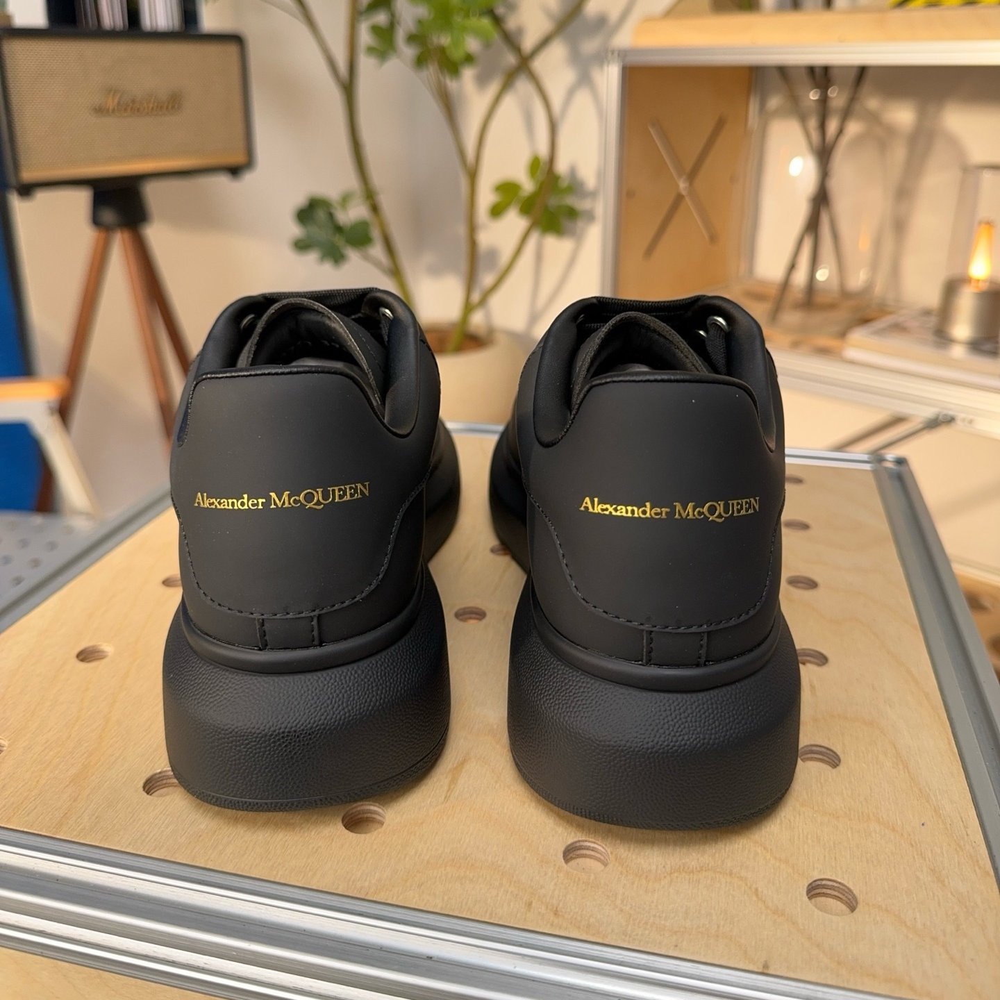 Alexander McQueen Men's Oversized Sneaker in Black - HouseofKickz