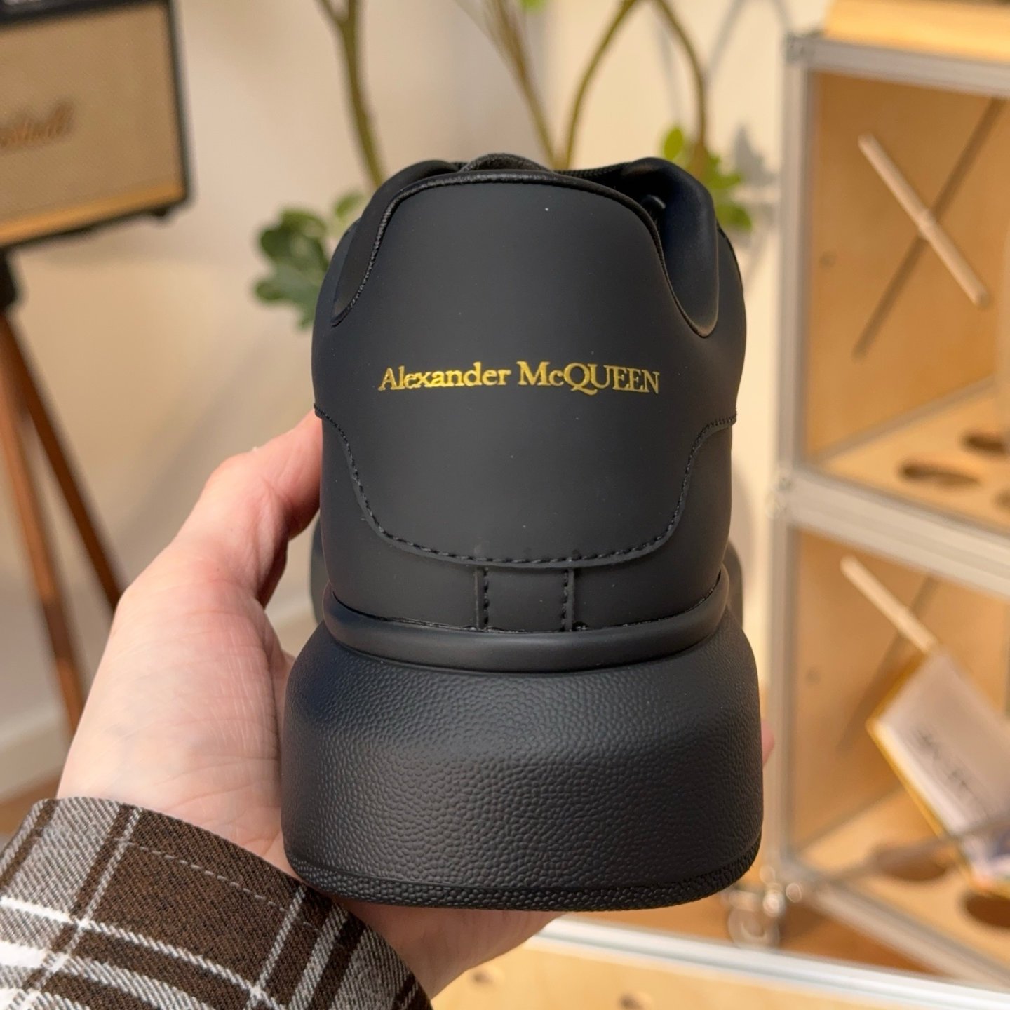 Alexander McQueen Men's Oversized Sneaker in Black - HouseofKickz