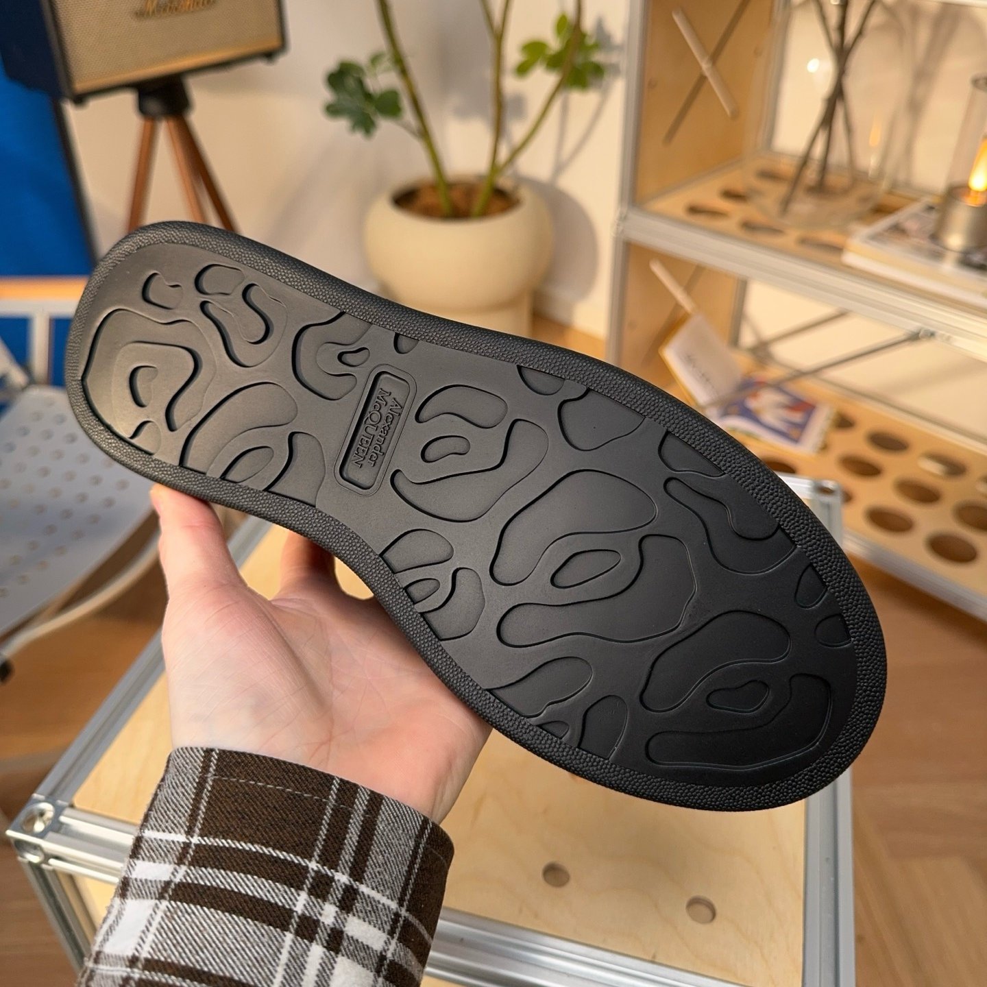 Alexander McQueen Men's Oversized Sneaker in Black - HouseofKickz