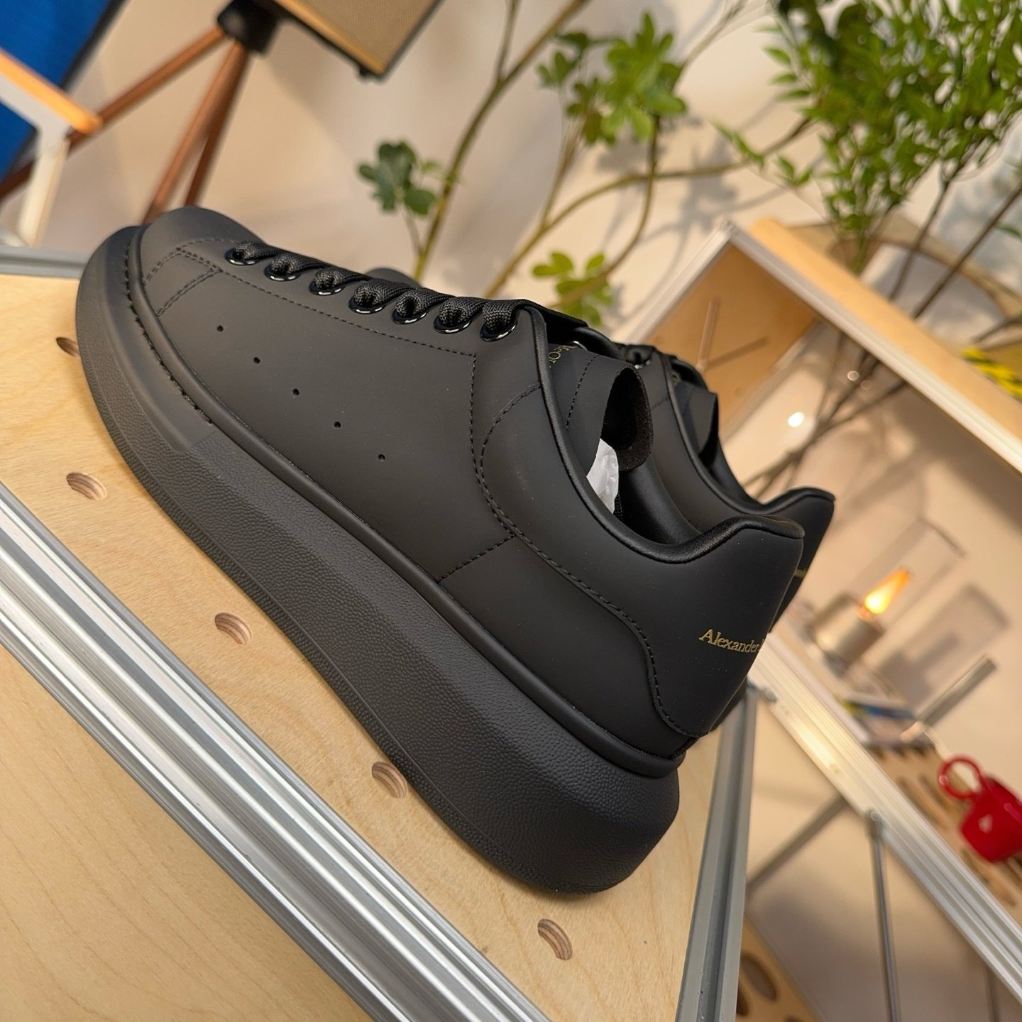 Alexander McQueen Men's Oversized Sneaker in Black - HouseofKickz