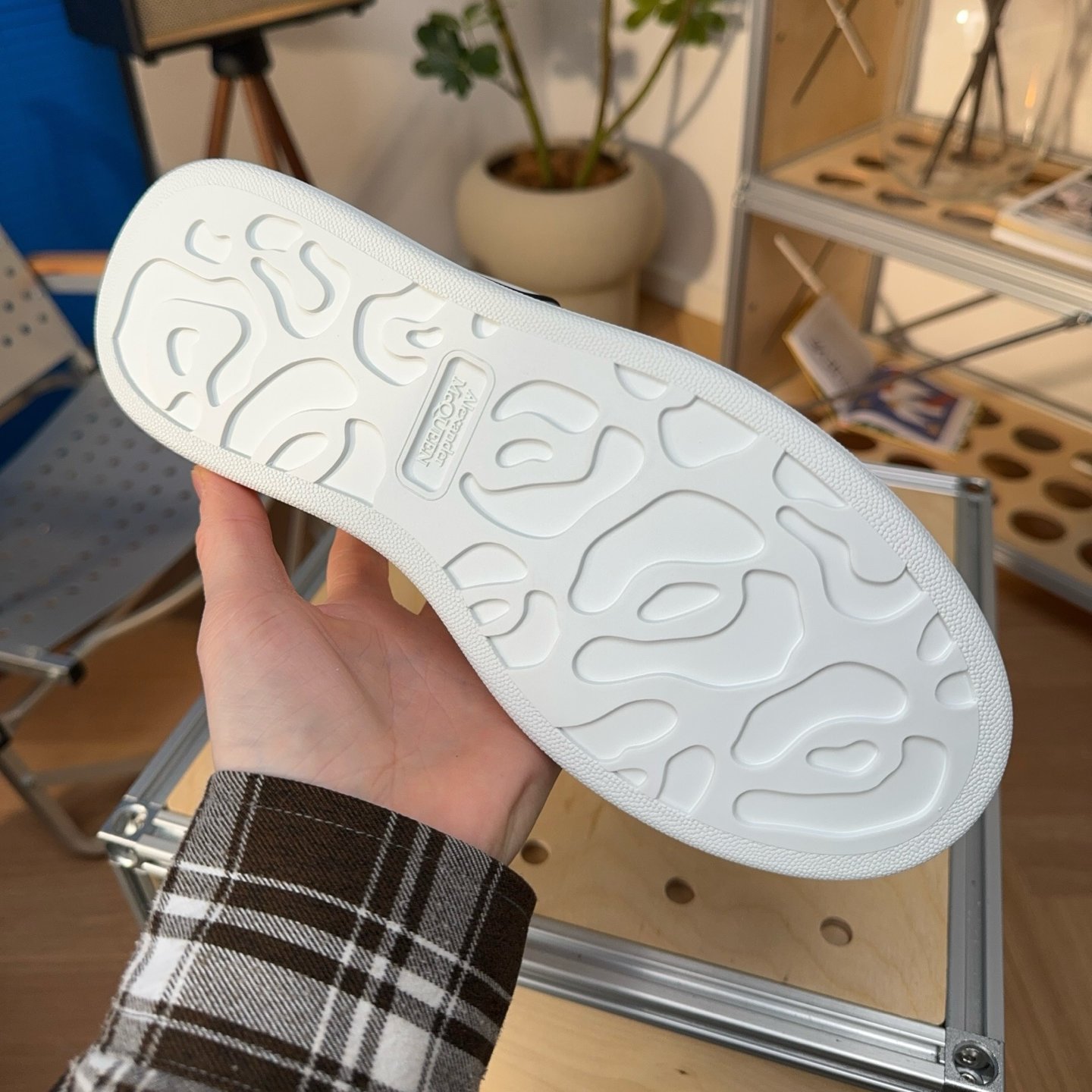 Alexander McQueen Oversized Sneaker in White Black - HouseofKickz