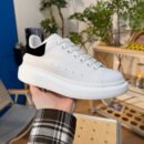 Alexander McQueen Oversized Sneaker in White/Black - HouseofKickz
