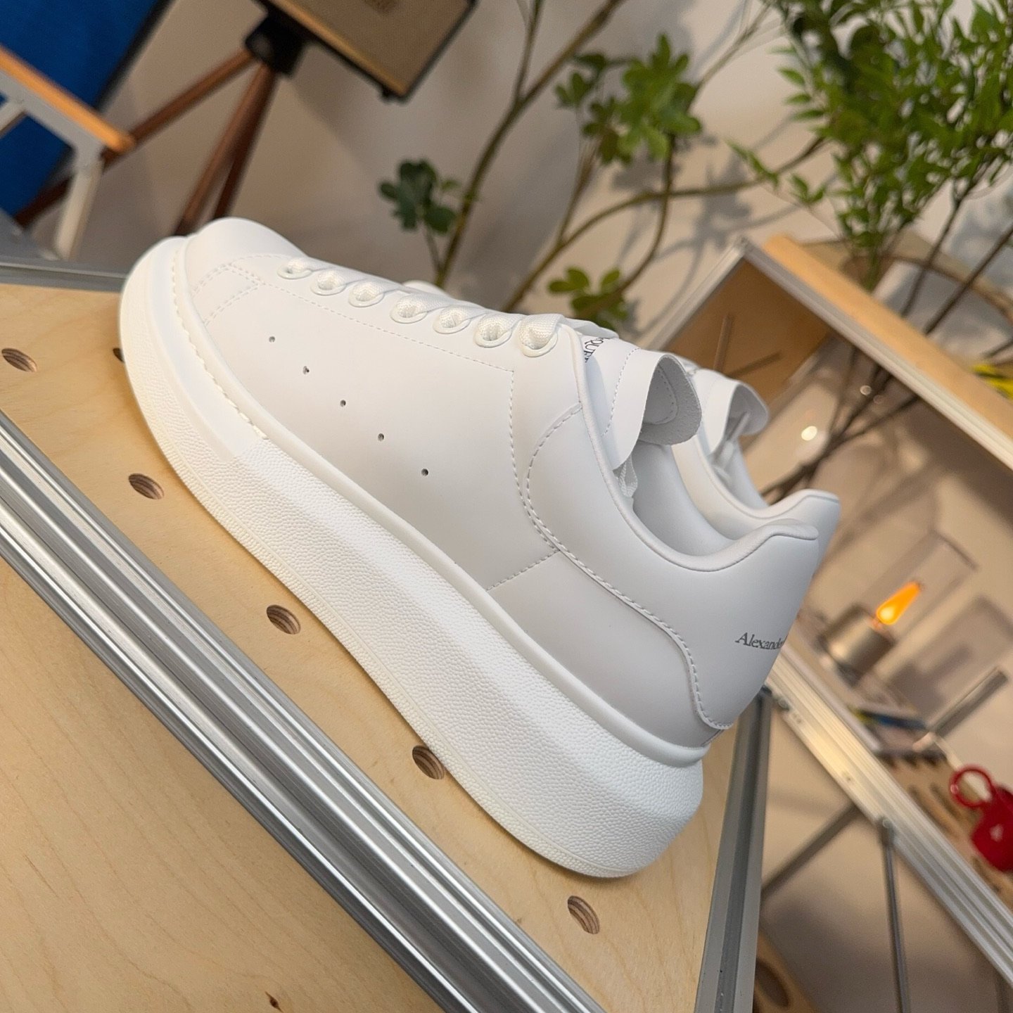 Alexander McQueen Oversized Sneaker in White - HouseofKickz