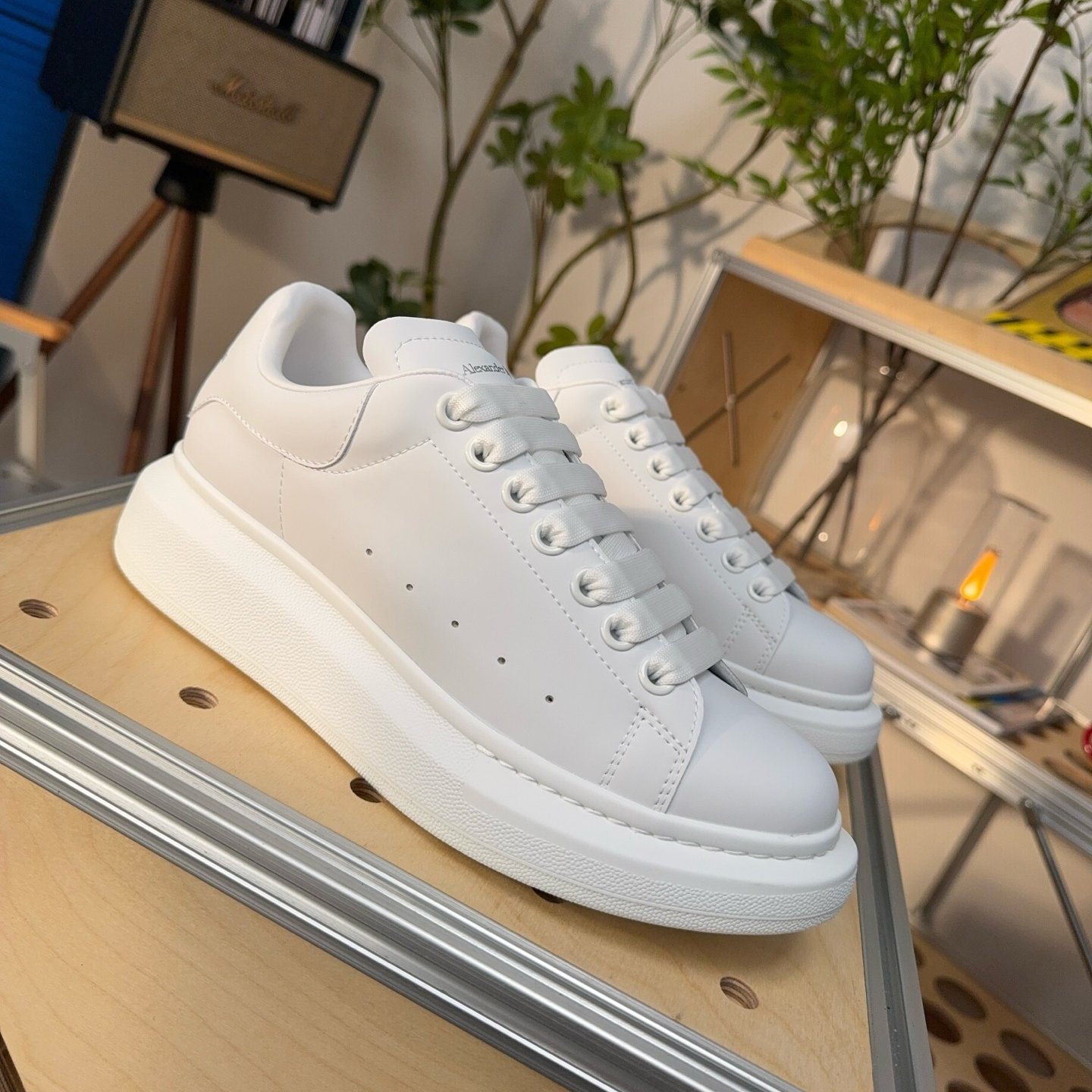 Alexander McQueen Oversized Sneaker in White - HouseofKickz