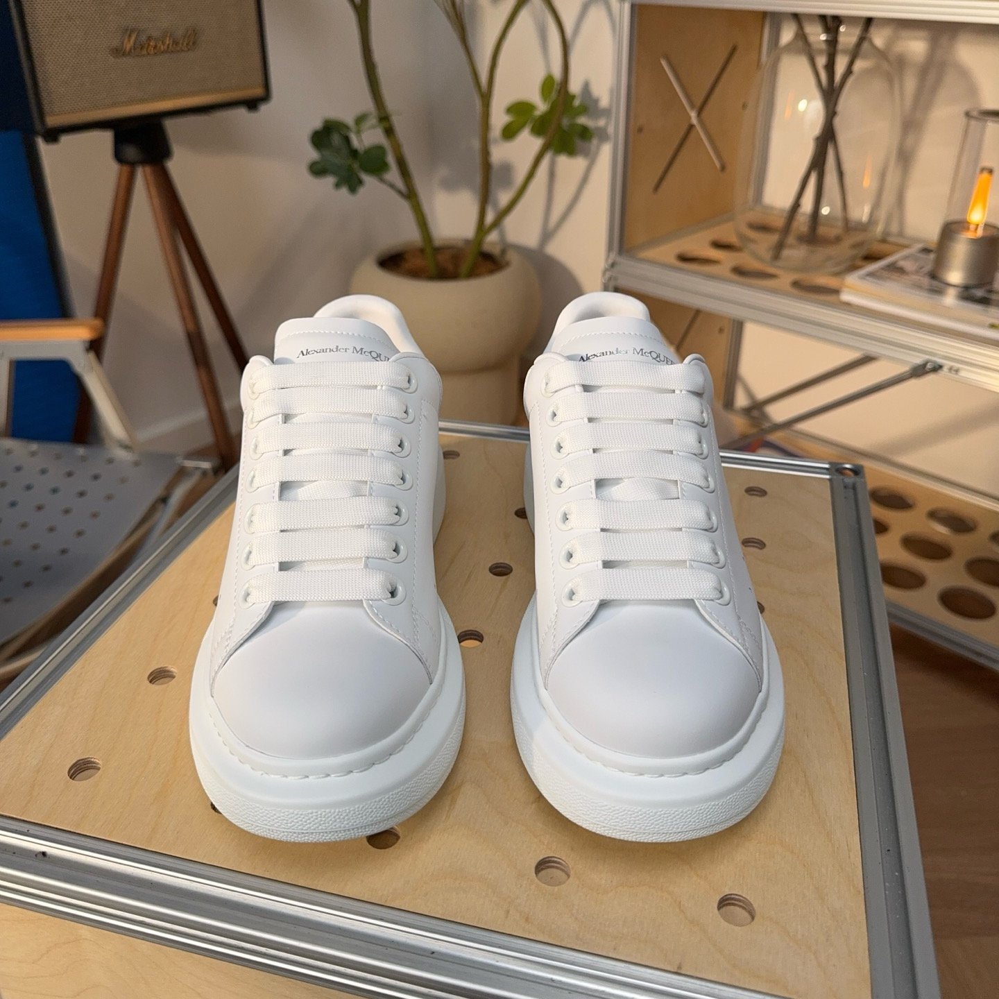 Alexander McQueen Oversized Sneaker in White - HouseofKickz
