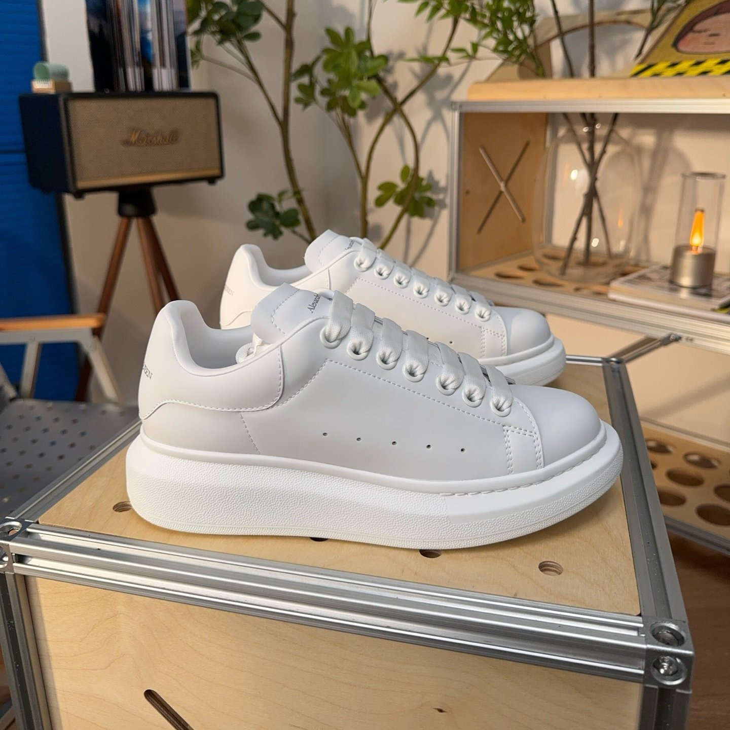 Alexander McQueen Oversized Sneaker in White - HouseofKickz