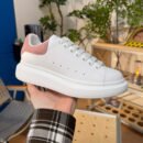 Alexander McQueen Oversized Sneaker in White/Pink - HouseofKickz