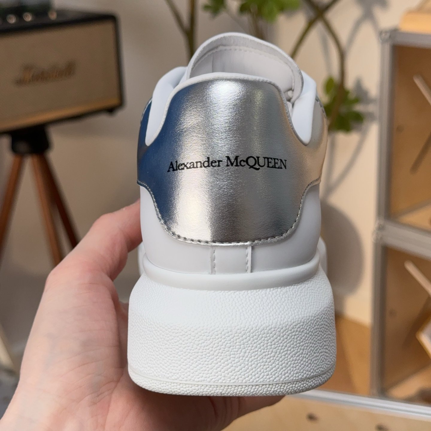 Alexander McQueen Oversized Sneaker 'Silver Classic' - HouseofKickz