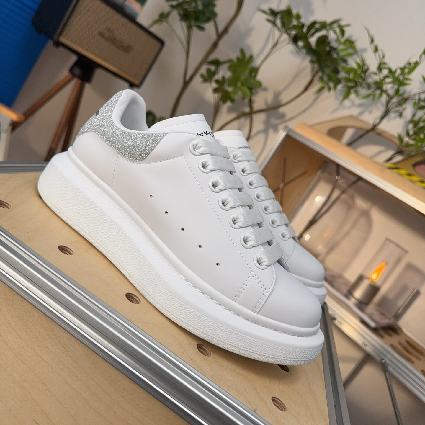 Alexander McQueen Oversized Sneaker 'White Holographic' - HouseofKickz