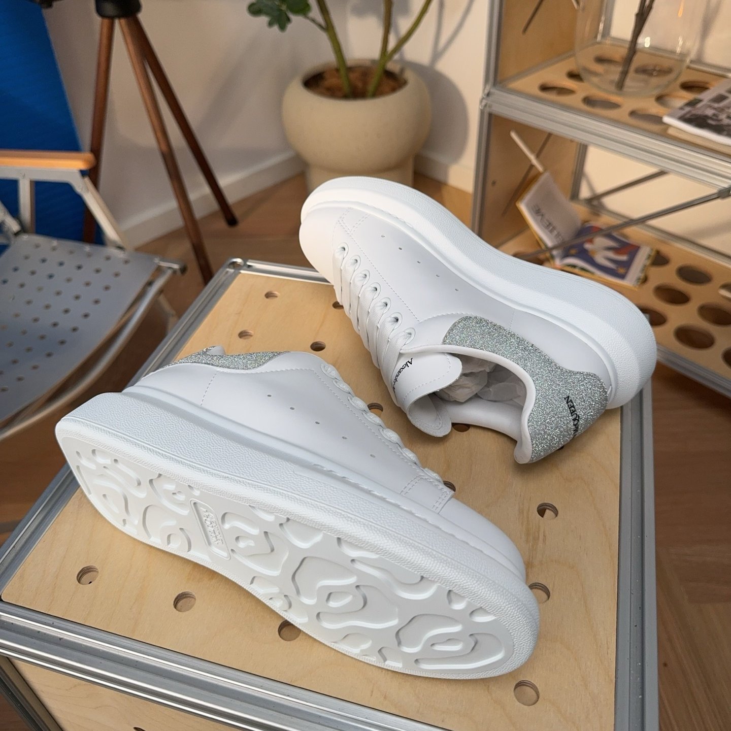 Alexander McQueen Oversized Sneaker 'White Holographic' - HouseofKickz