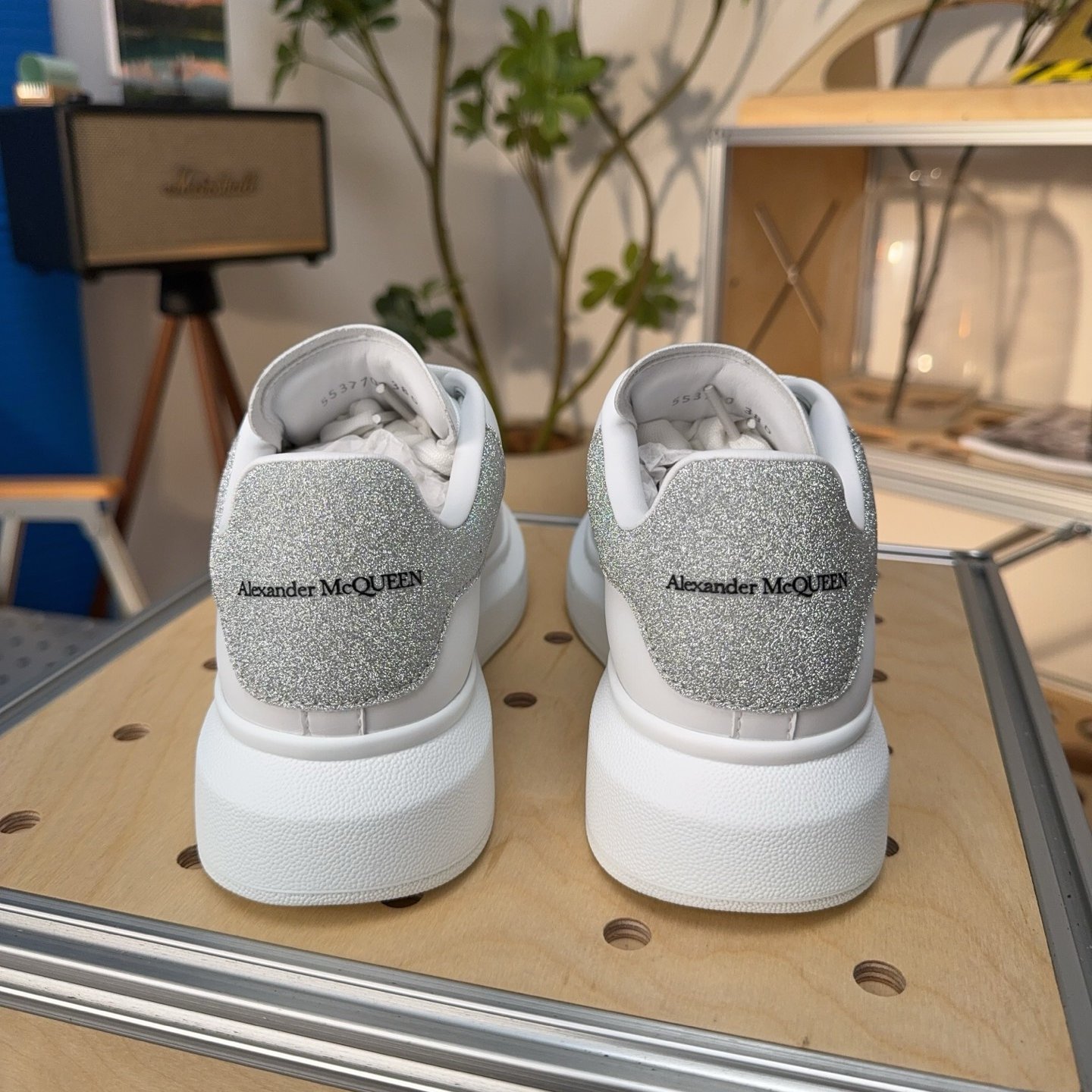 Alexander McQueen Oversized Sneaker 'White Holographic' - HouseofKickz