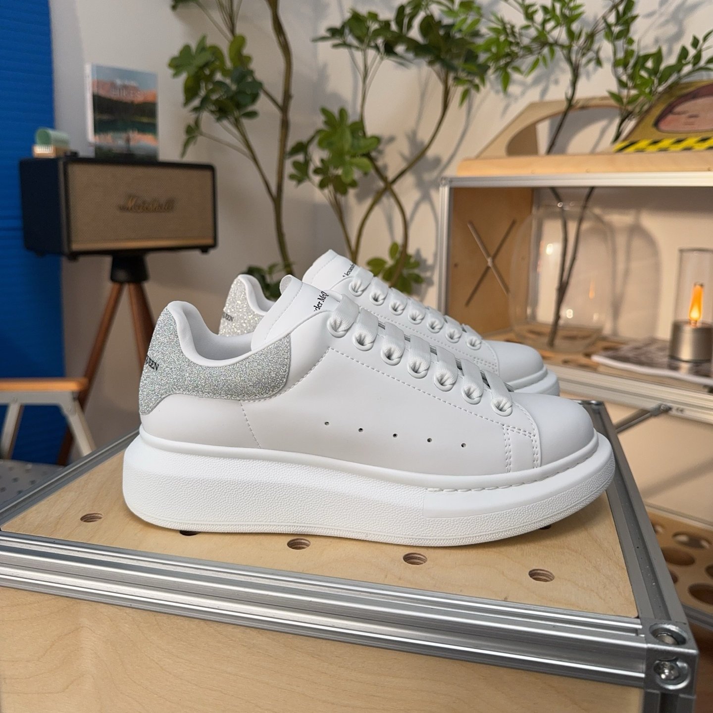 Alexander McQueen Oversized Sneaker 'White Holographic' - HouseofKickz