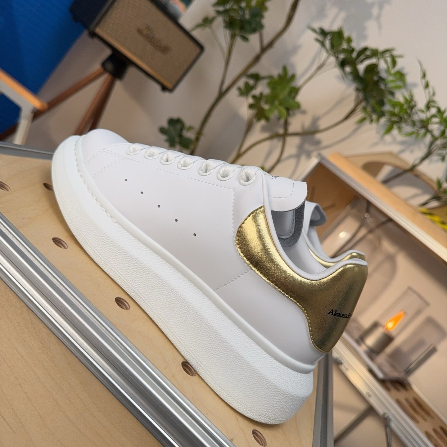 Alexander McQueen Oversized Sneaker ‘White Light Gold’ - HouseofKickz