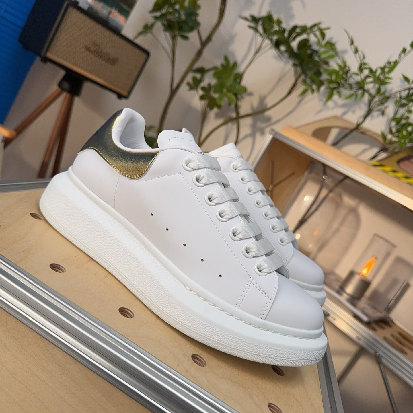 Alexander McQueen Oversized Sneaker ‘White Light Gold’ - HouseofKickz