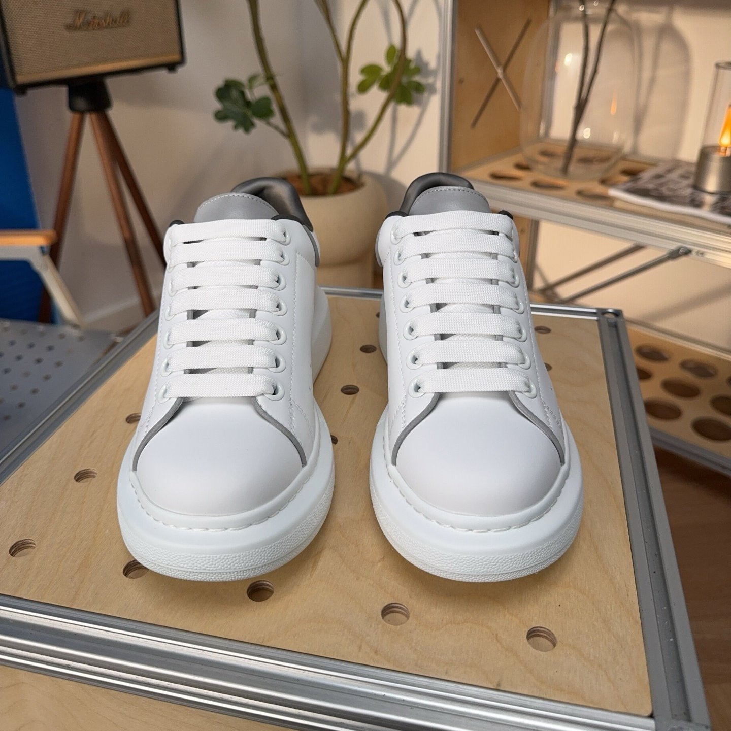 Alexander McQueen Oversized Sneaker 'White Reflective' - HouseofKickz