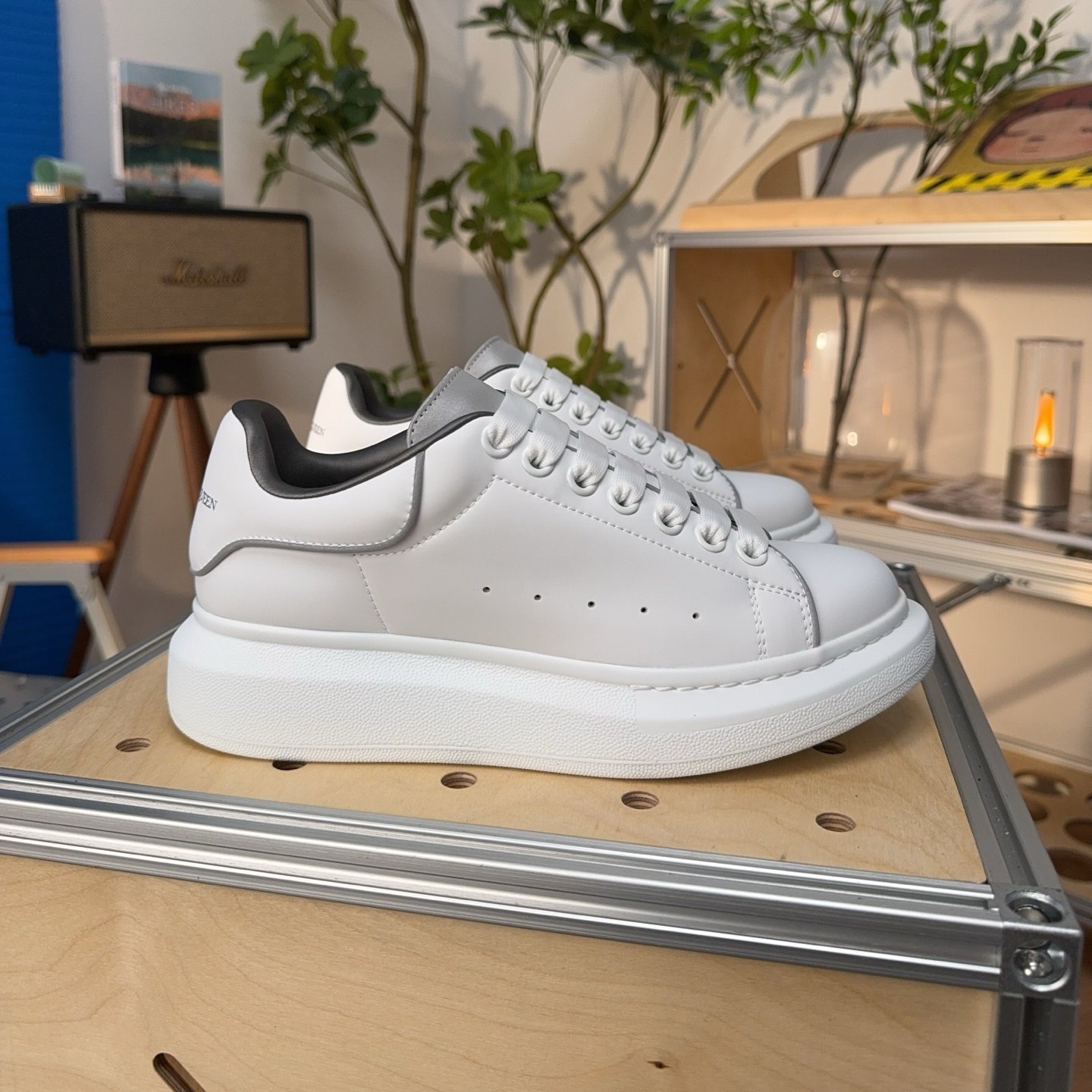 Alexander McQueen Oversized Sneaker 'White Reflective' - HouseofKickz