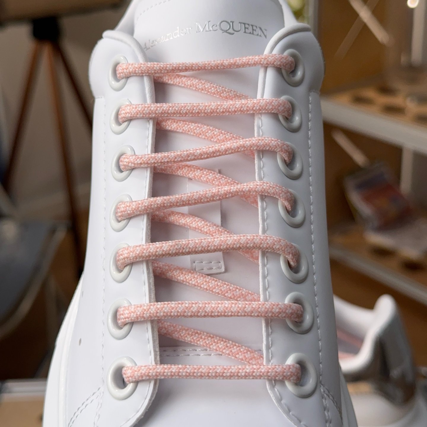 Alexander McQueen Oversized Sneaker 'White Silver Pink' - HouseofKickz