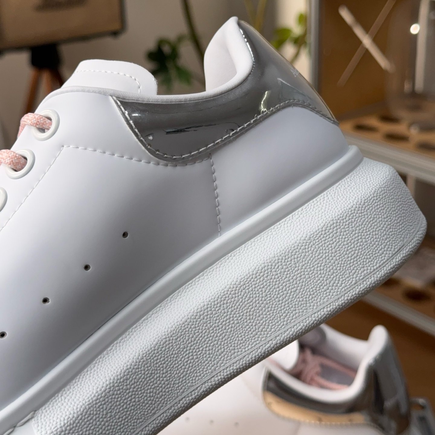 Alexander McQueen Oversized Sneaker 'White Silver Pink' - HouseofKickz