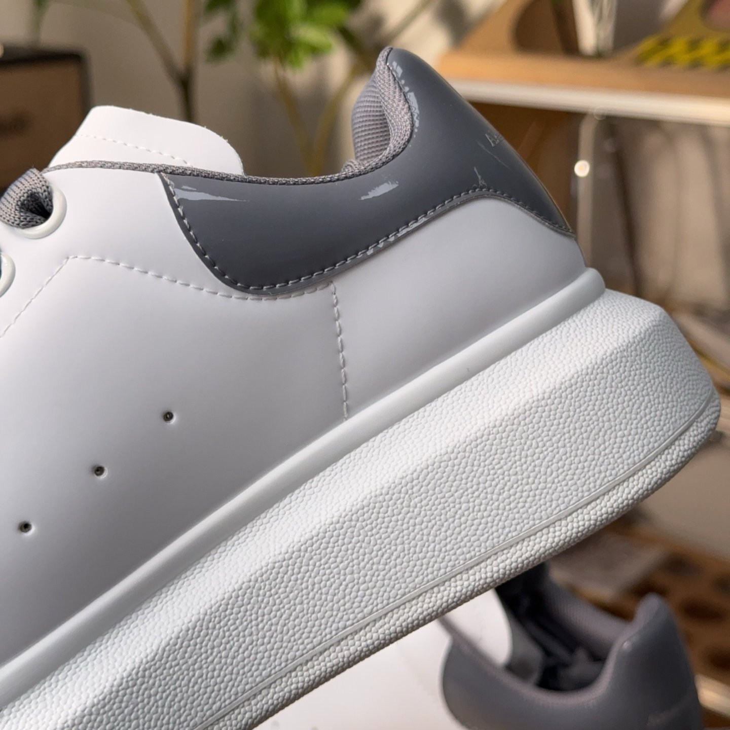 Alexander McQueen Oversized White Cool Grey - HouseofKickz