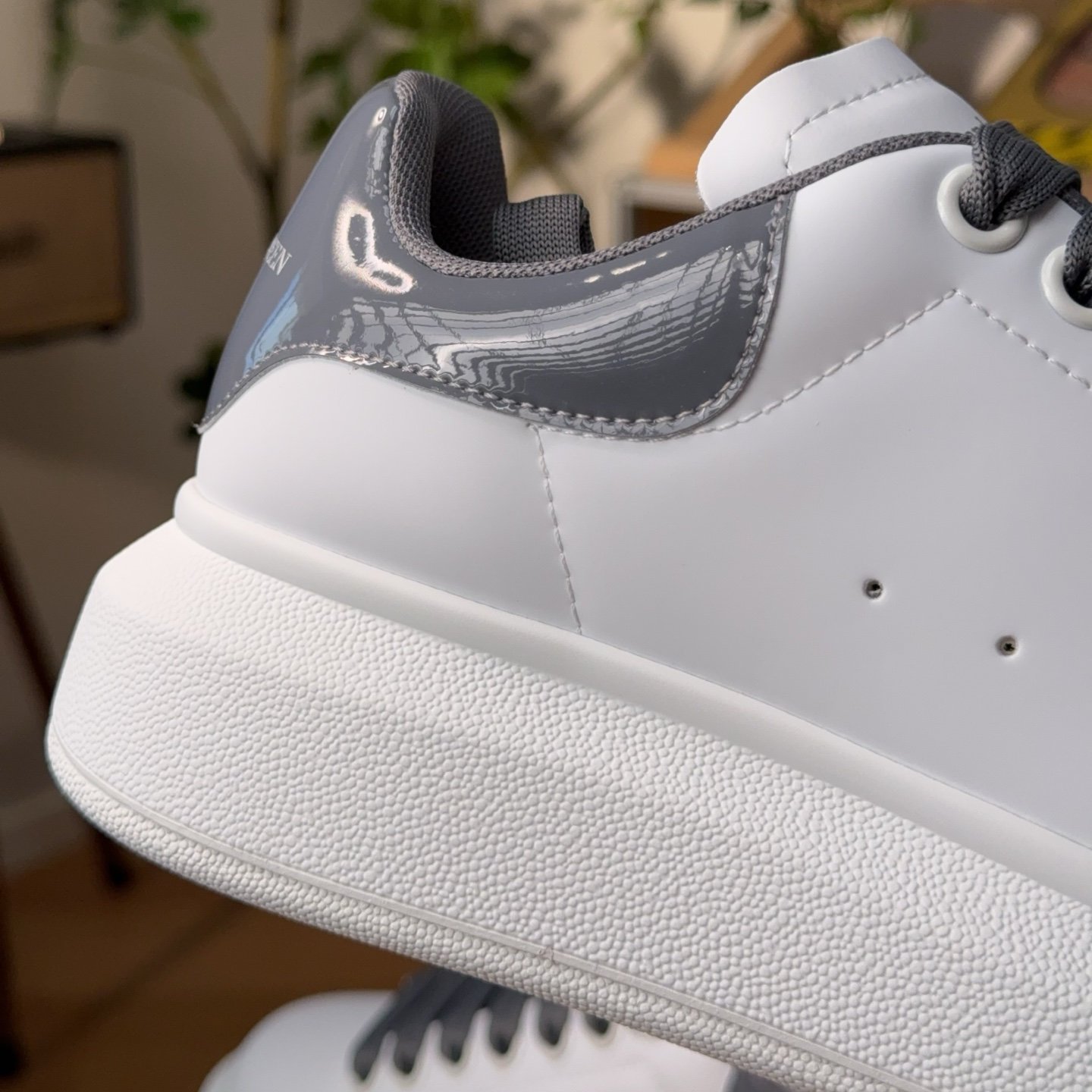 Alexander McQueen Oversized White Cool Grey - HouseofKickz
