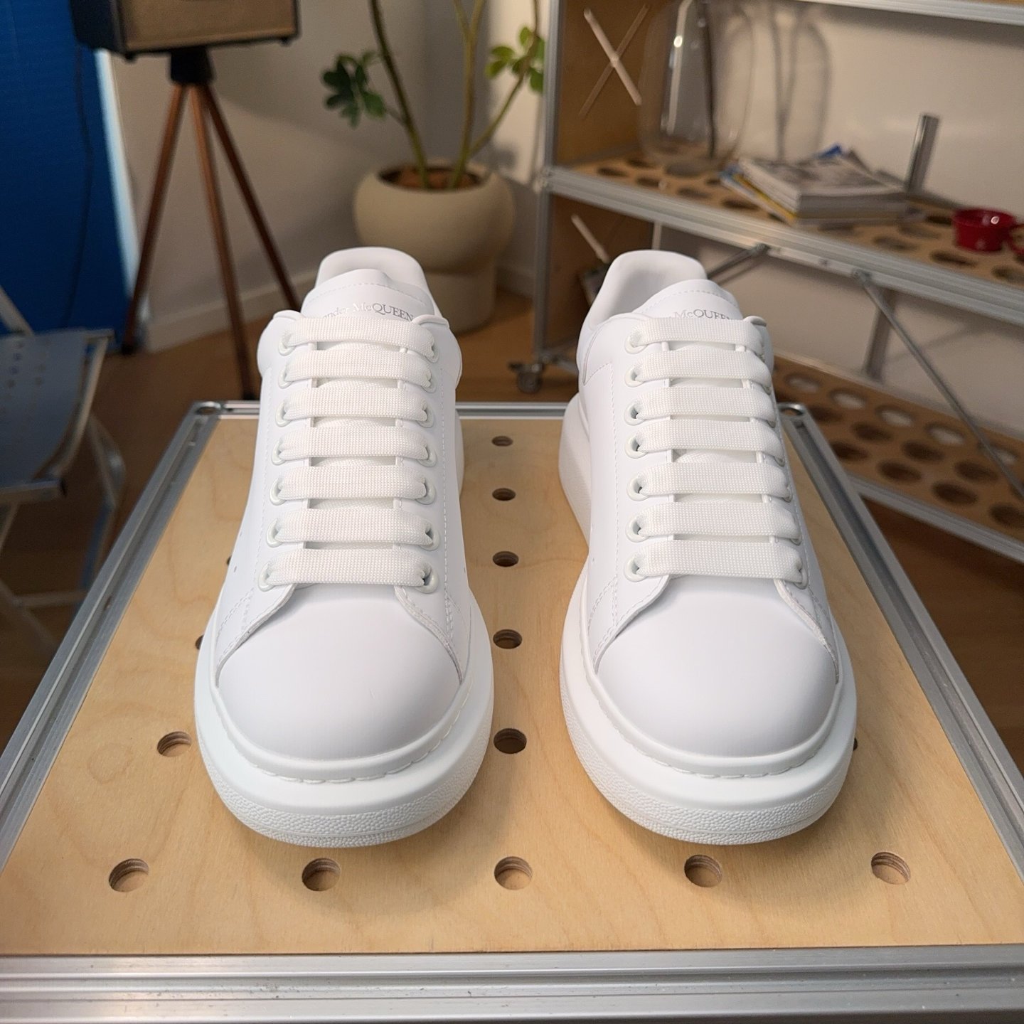 Alexander McQueen White Thick-Soled Sneakers - HouseofKickz