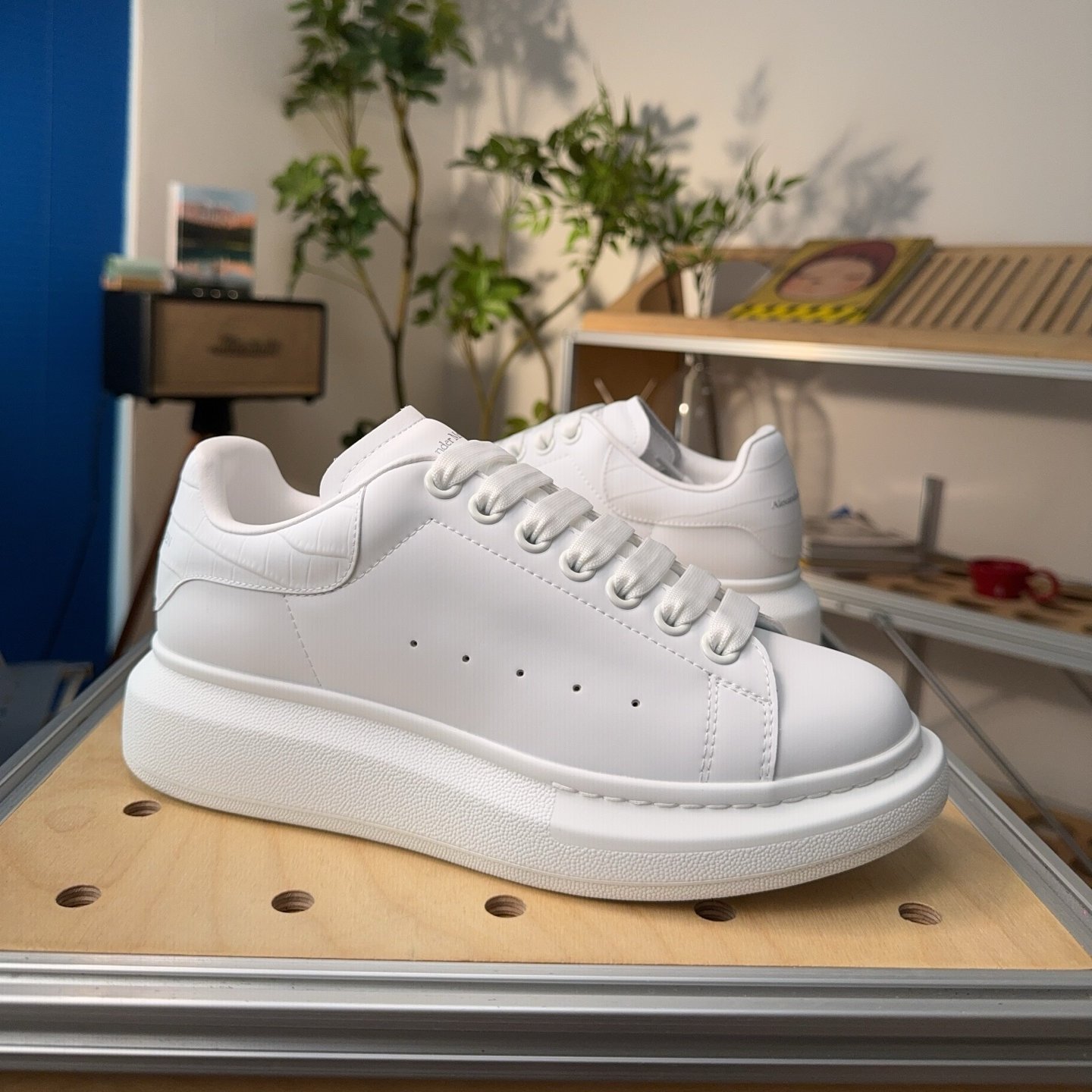 Alexander McQueen White Thick-Soled Sneakers - HouseofKickz
