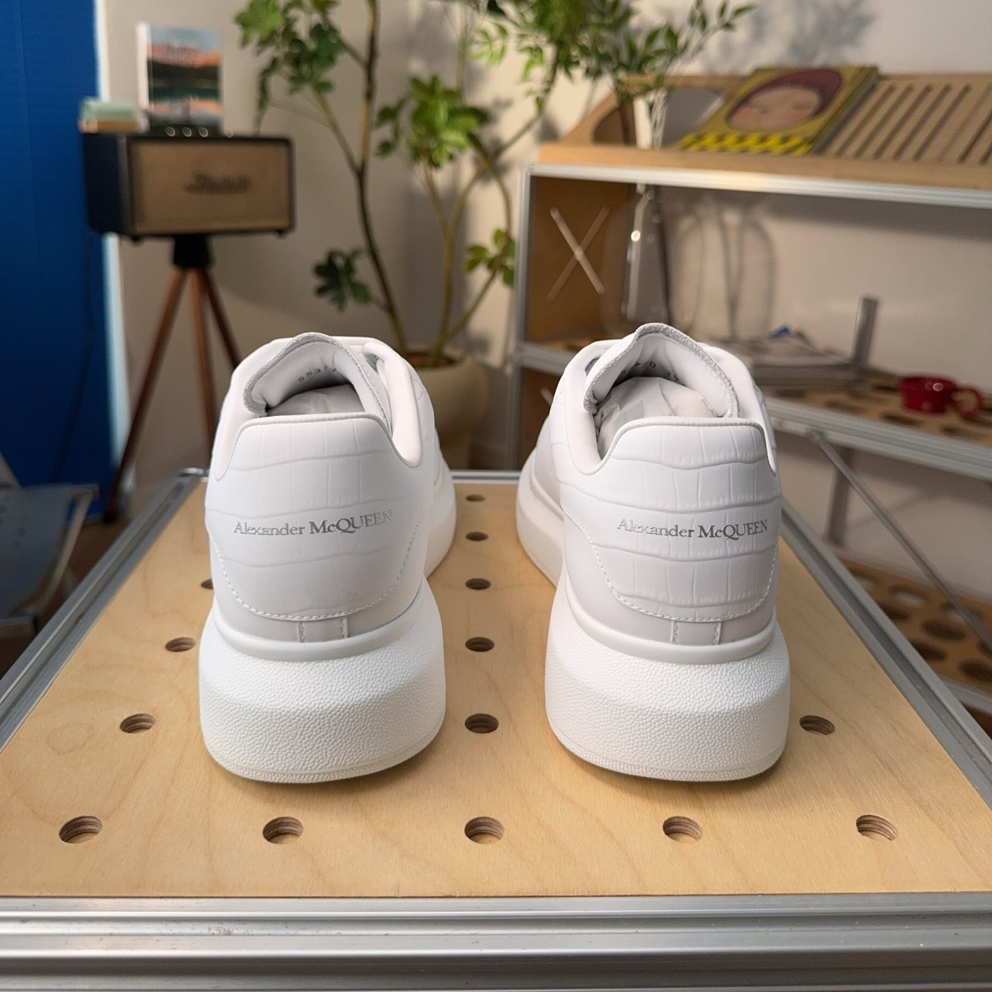 Alexander McQueen White Thick-Soled Sneakers - HouseofKickz