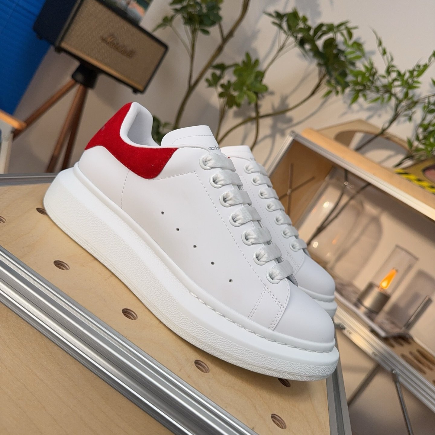 McQueen Oversized Leather Platform Sneakers - HouseofKickz