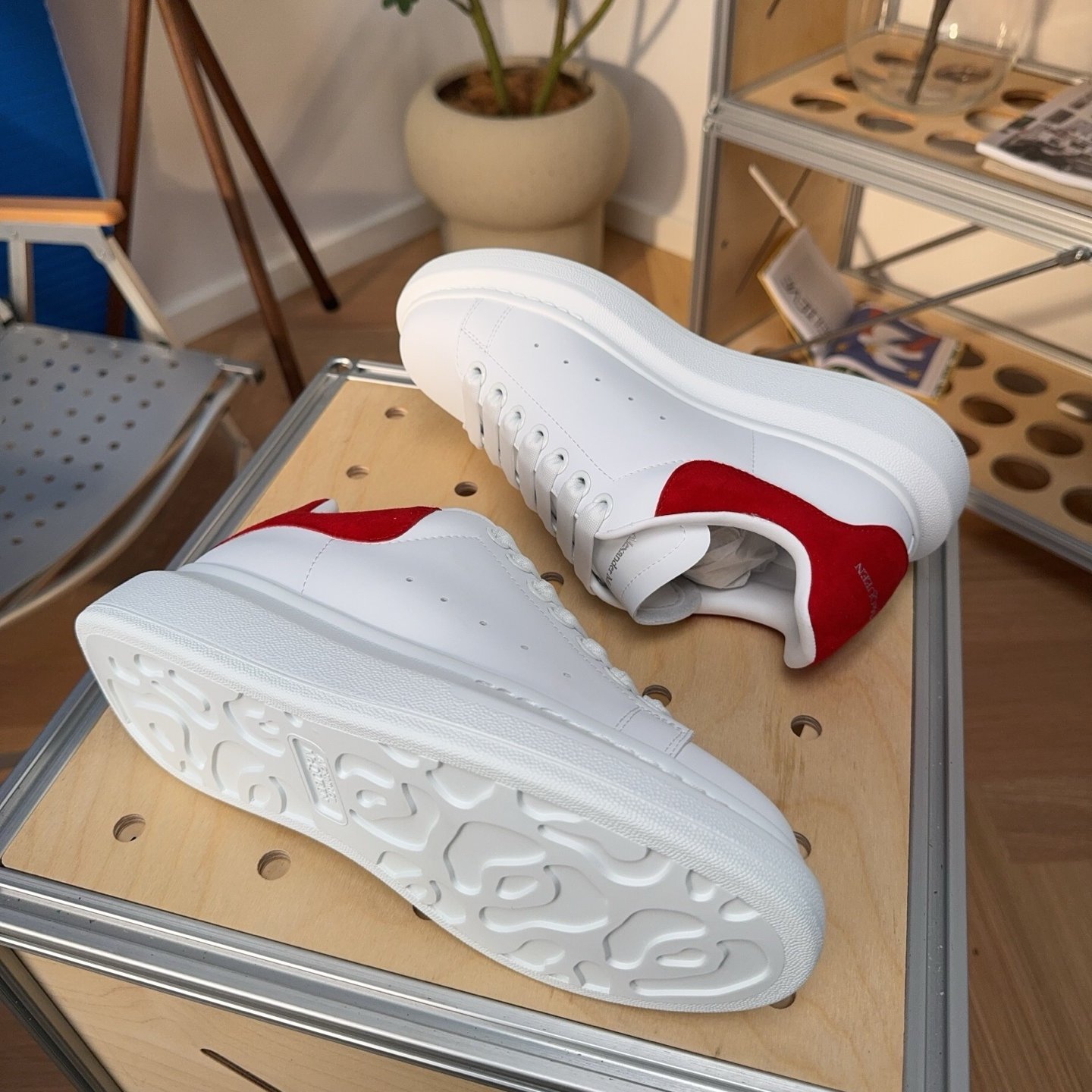 McQueen Oversized Leather Platform Sneakers - HouseofKickz