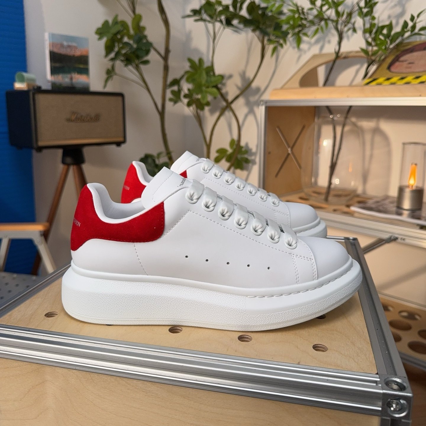 McQueen Oversized Leather Platform Sneakers - HouseofKickz
