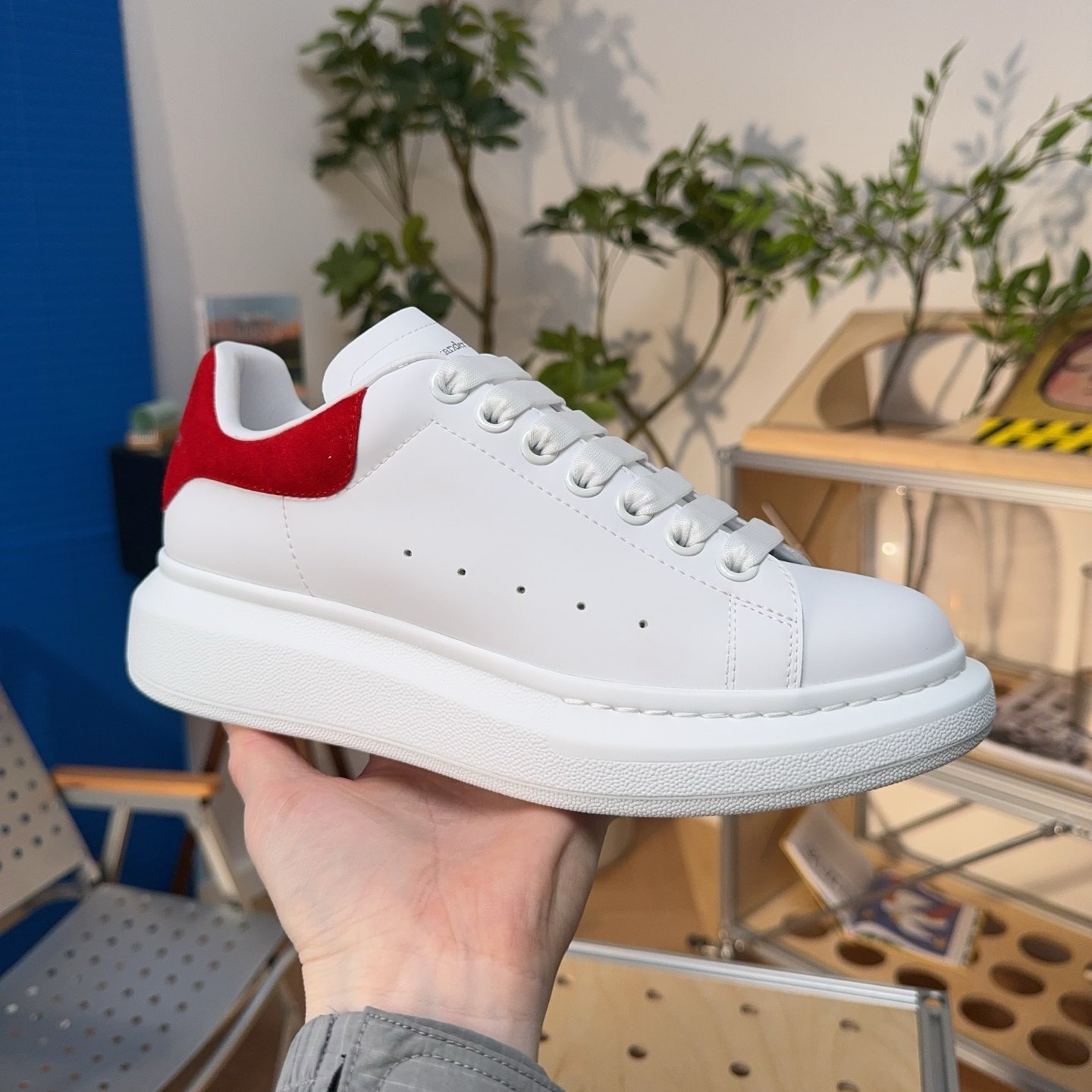 McQueen Oversized Leather Platform Sneakers - HouseofKickz