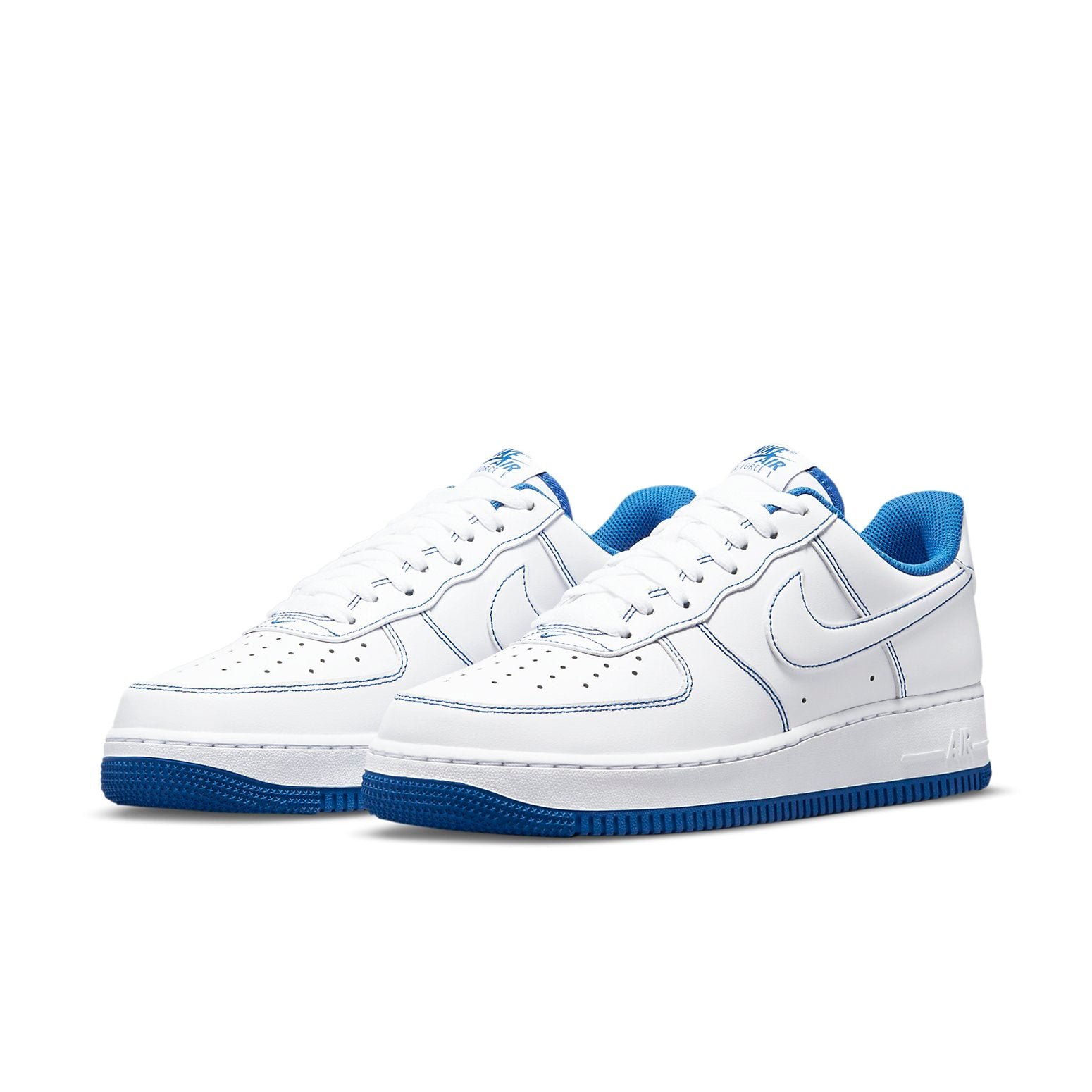 Nike Air Force 1 '07 'Contrast Stitch - White Game Royal' - HouseofKickz