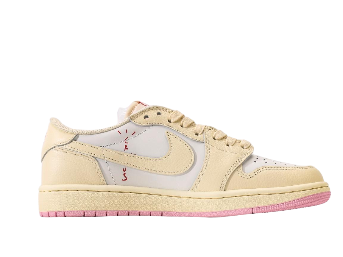Travis Scott x Air Jordan 1 Low OG “Sail/White/Pink” - HouseofKickz